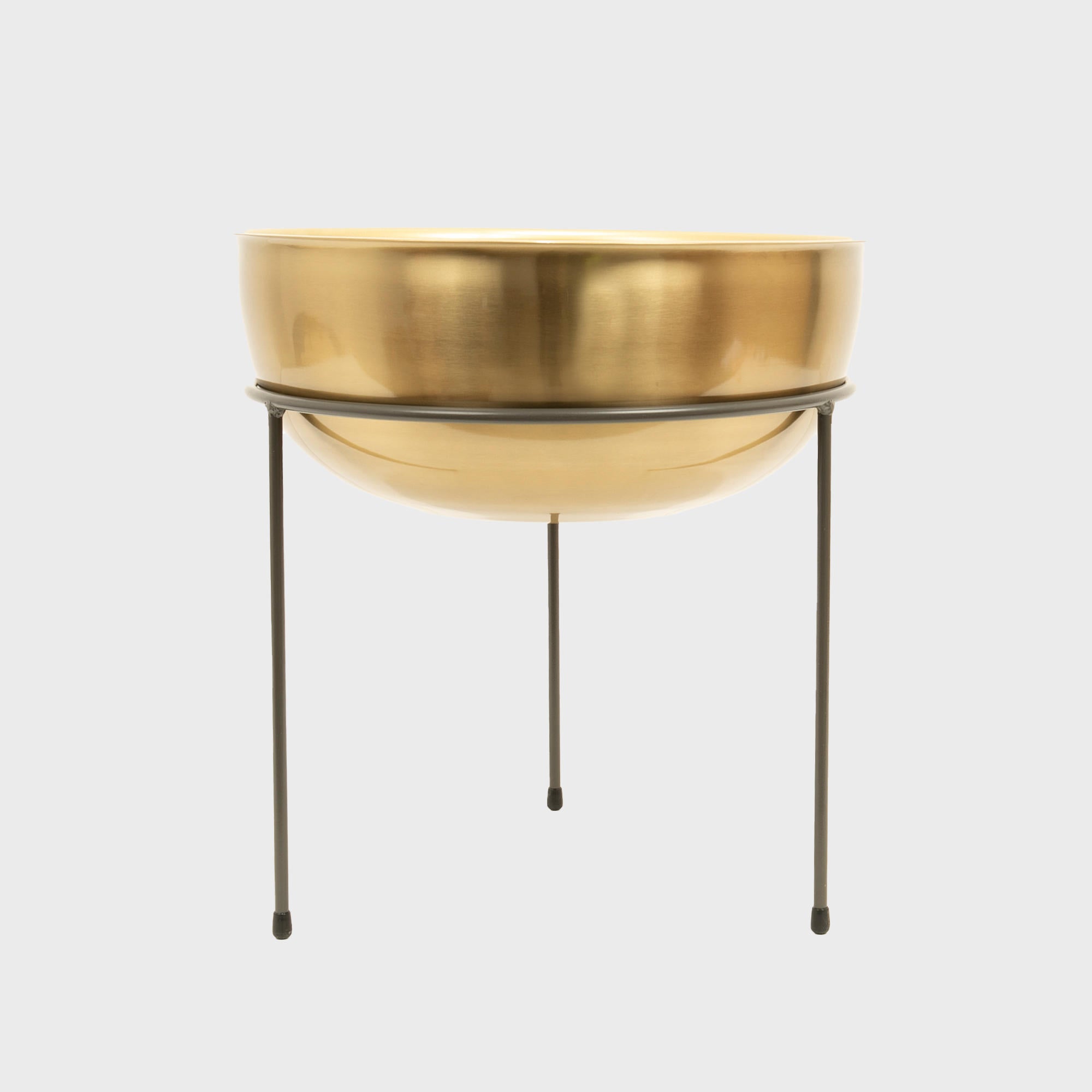 Matlock Metal Riser with Matte Brass Bowl