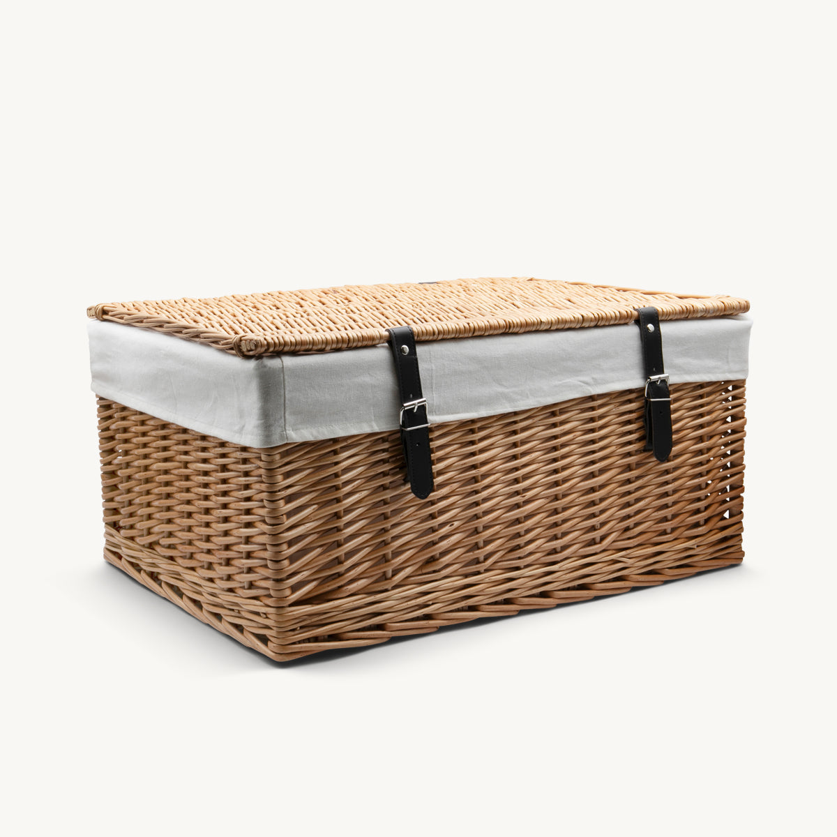 20 inch natural wicker hamper hand-woven from natural split-wicker.