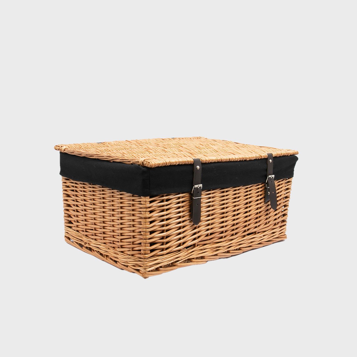 20 inch natural wicker hamper hand-woven from natural split-wicker.