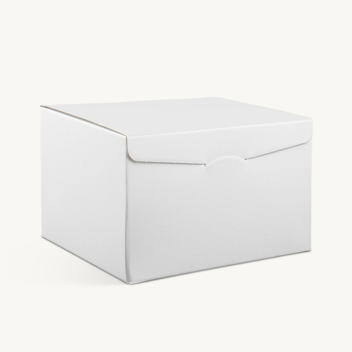 Large front opening gift hamper box from high-density rigid paperboard.