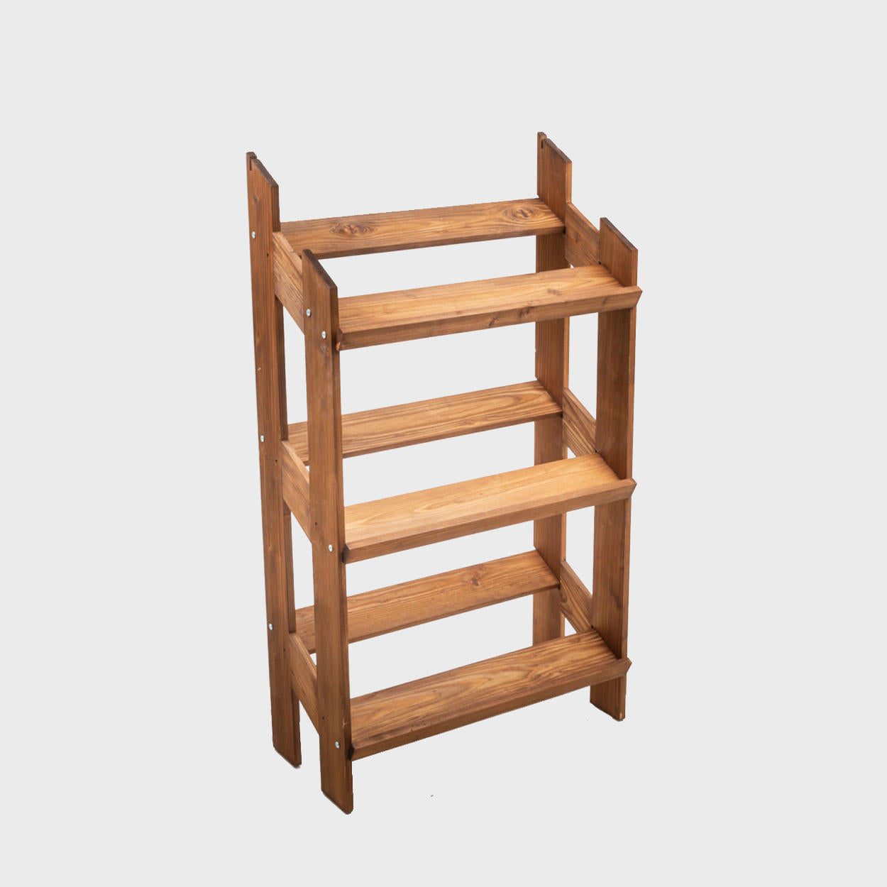 Norwood 3-shelf dark oak stand with blackboard 820 with a clean surface for visible retail messaging.