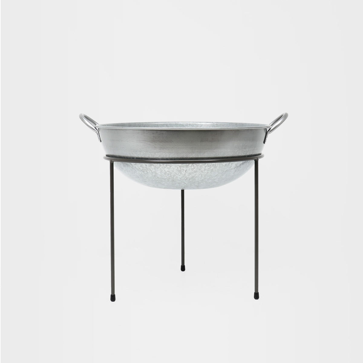 Matlock metal riser with exmouth galvanised metal bowl designed to add functional height and dimension.