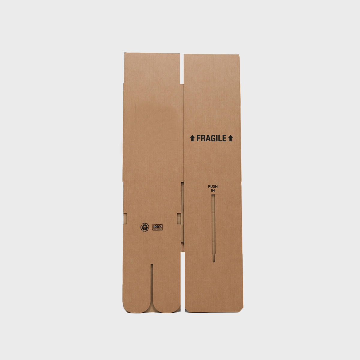 4 bottle budget shipping box from thick, impact-resistant inner for bottle security.