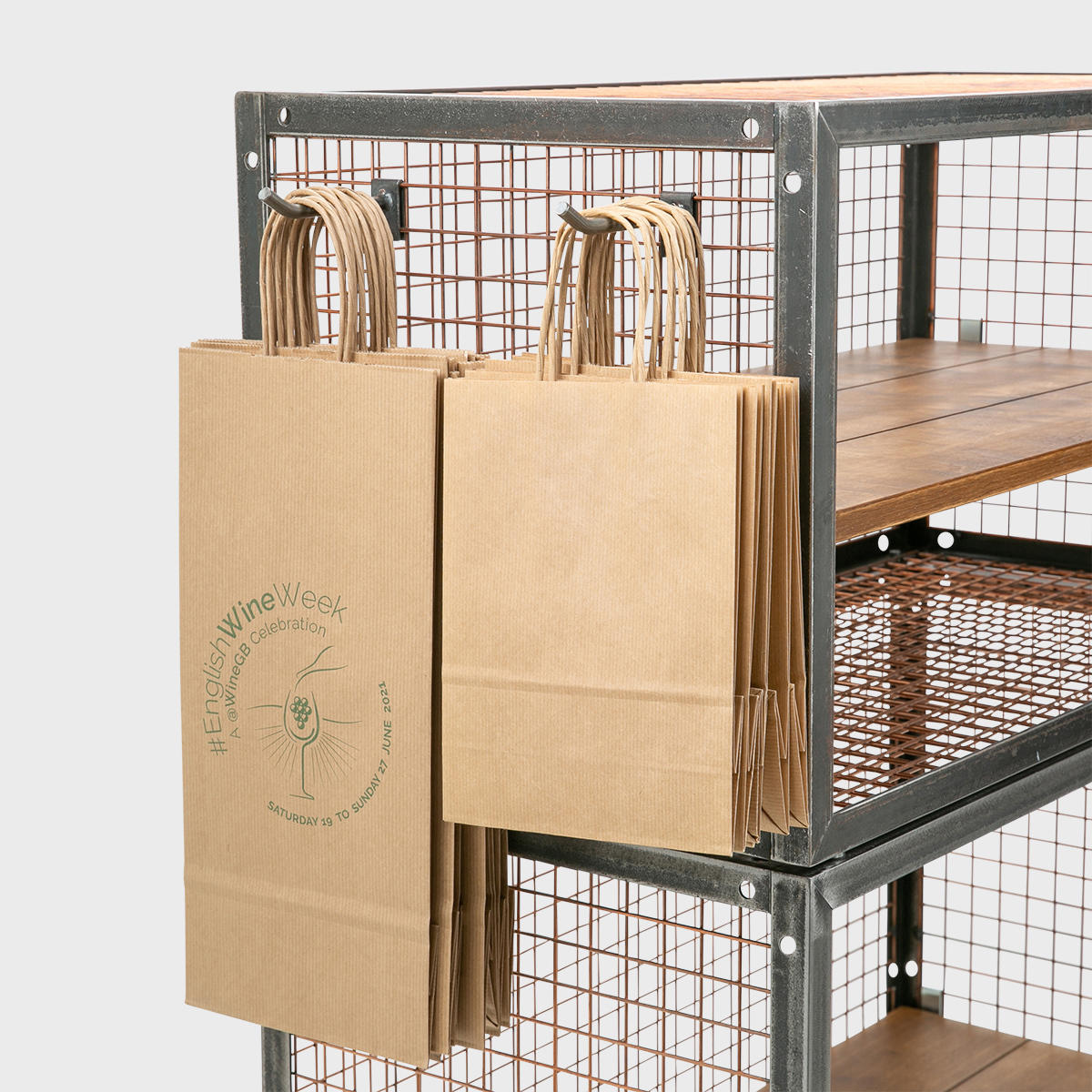 BRIX metal hook 100mm featuring a heavy-duty modular geometric profile layout.
