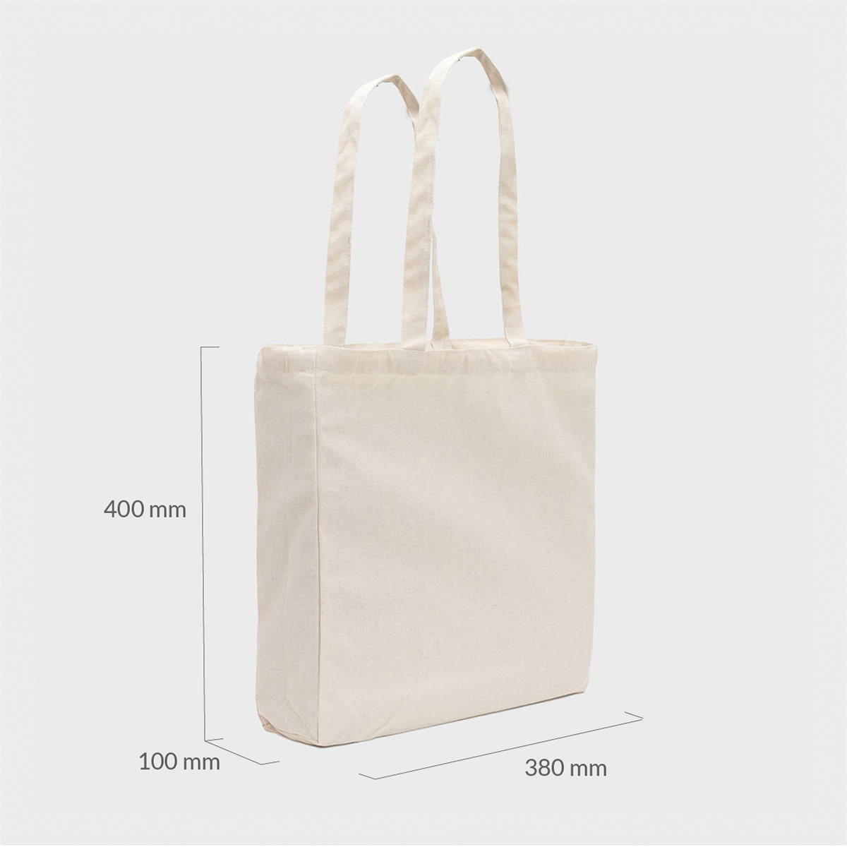 Natural 8oz recycled canvas bag with gusset.