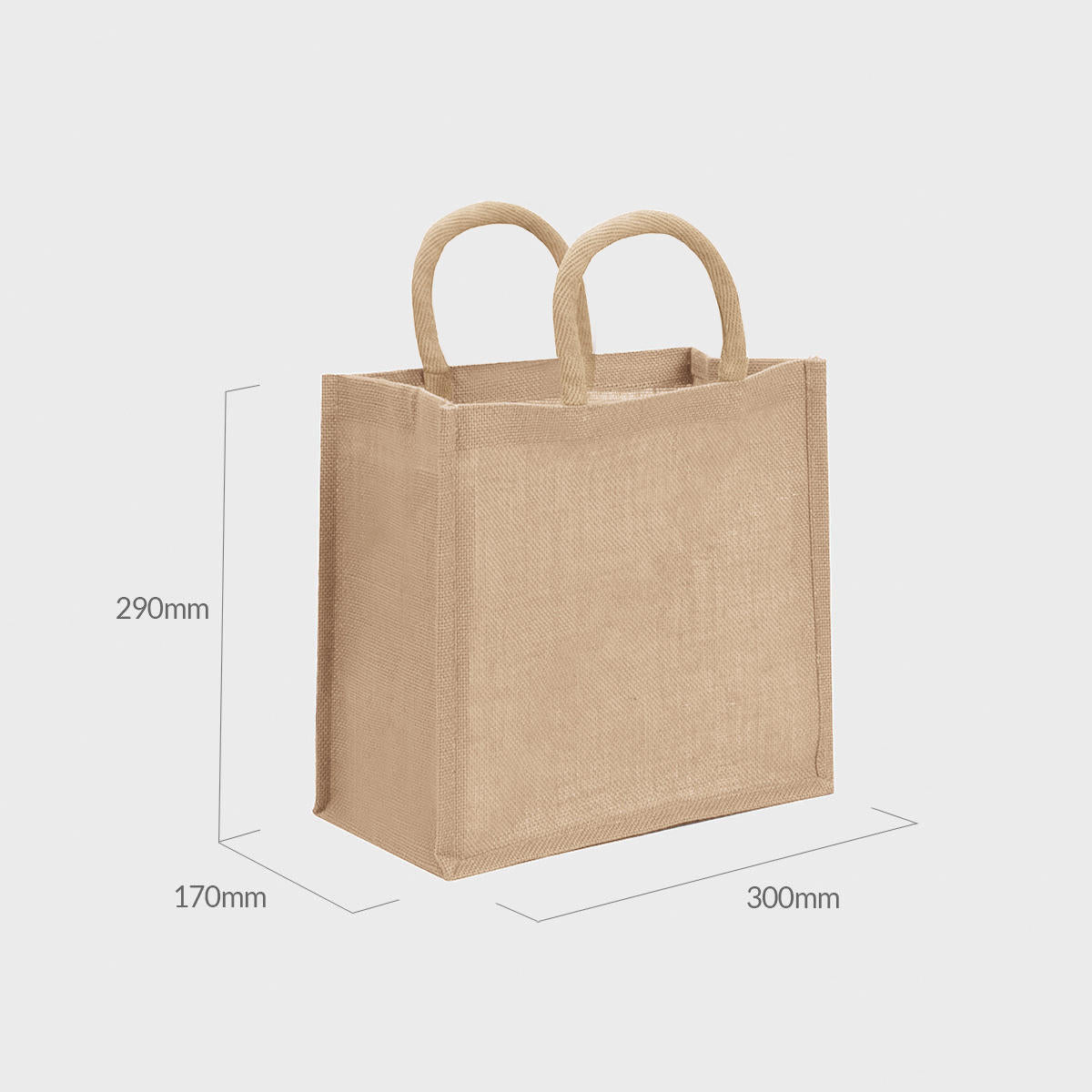 Medium natural jute bag.