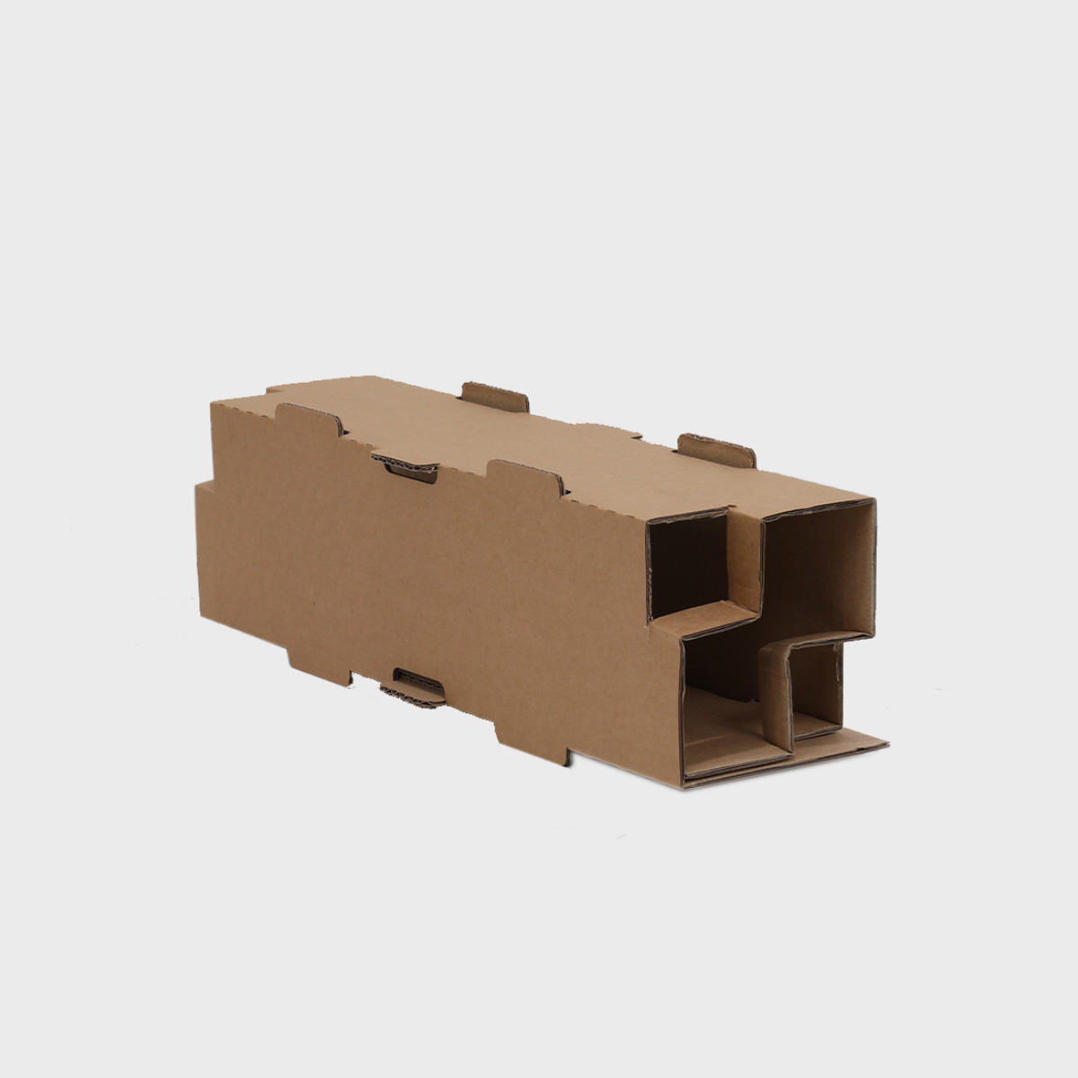 2 bottle Mailsafe gift box shipping box from thick, impact-resistant inner for bottle security.