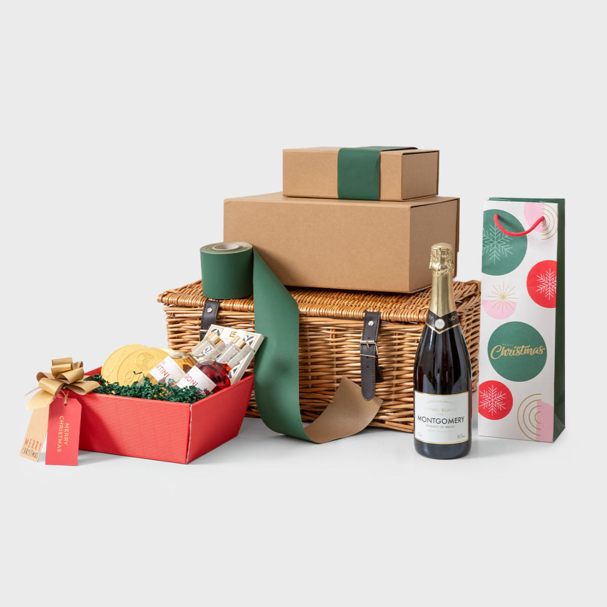 Kraft quick assemble magnetic gift box from high-density rigid paperboard.
