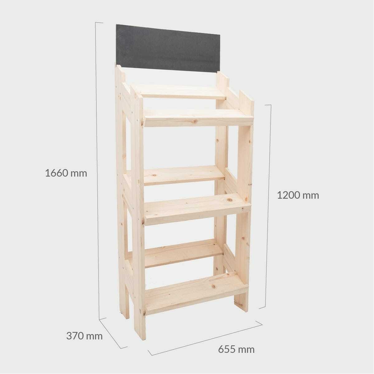 Norwood 3-shelf pine stand 650.