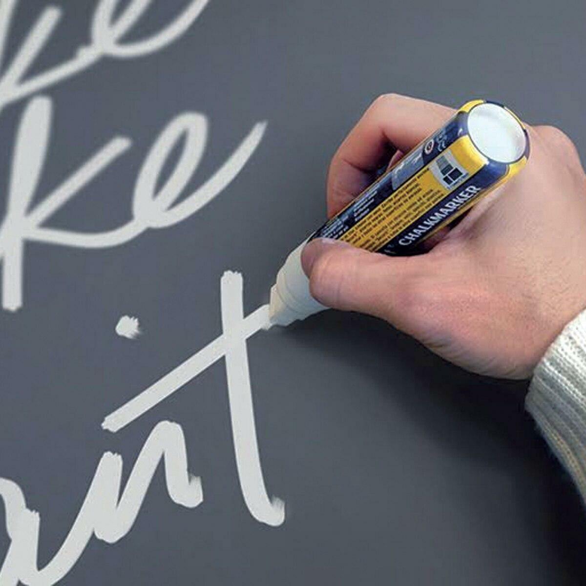 Securit variety pack white liquid chalk markers (set of 5).