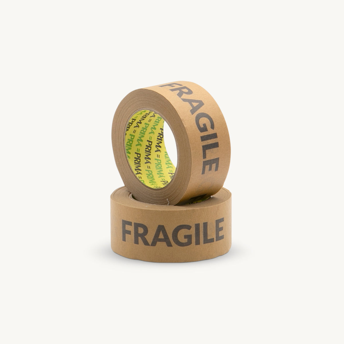 50mm Fragile kraft paper tape 50m with a high-quality finish used as a decorative accent.