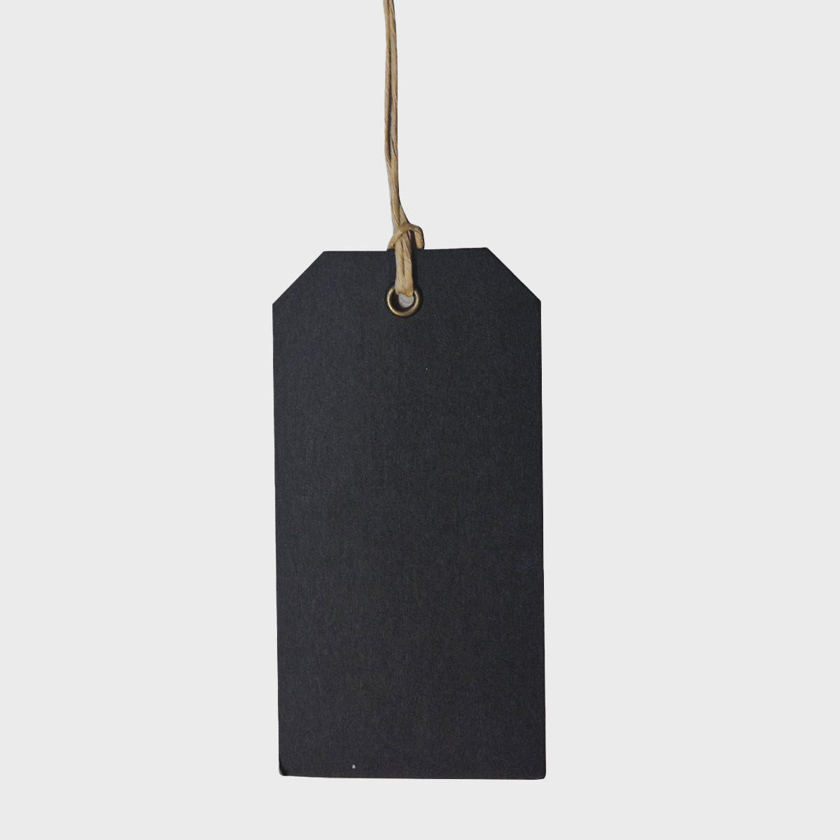 Card gift tag with paper string.