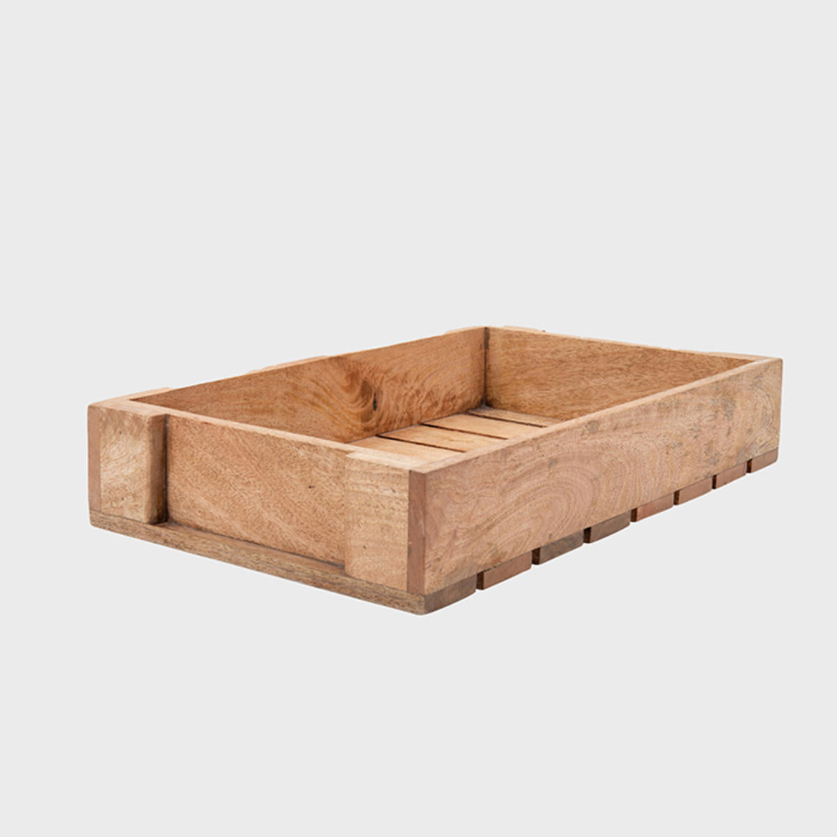 Chatto mango wood display crate.