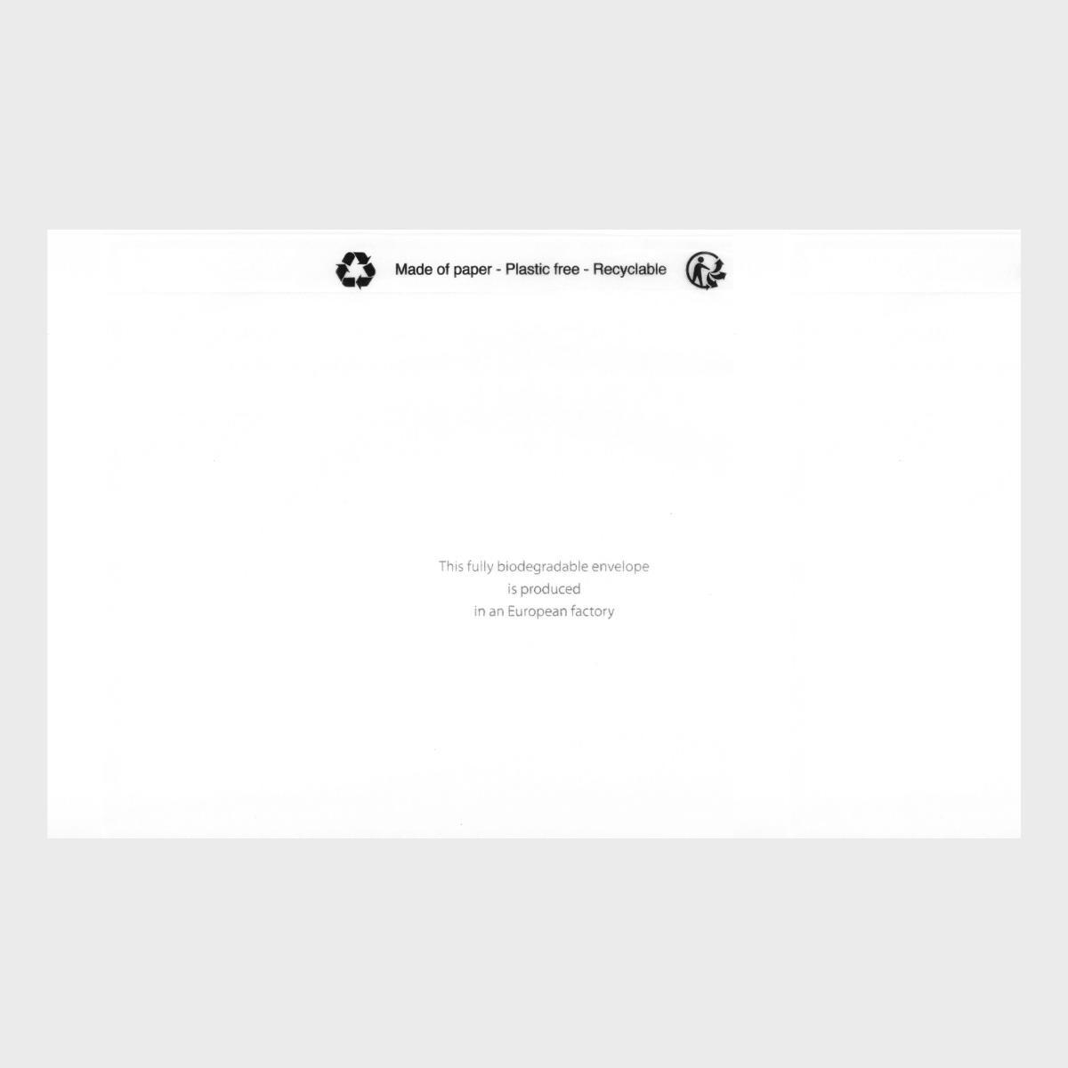 Paper documents enclosed sleeve.