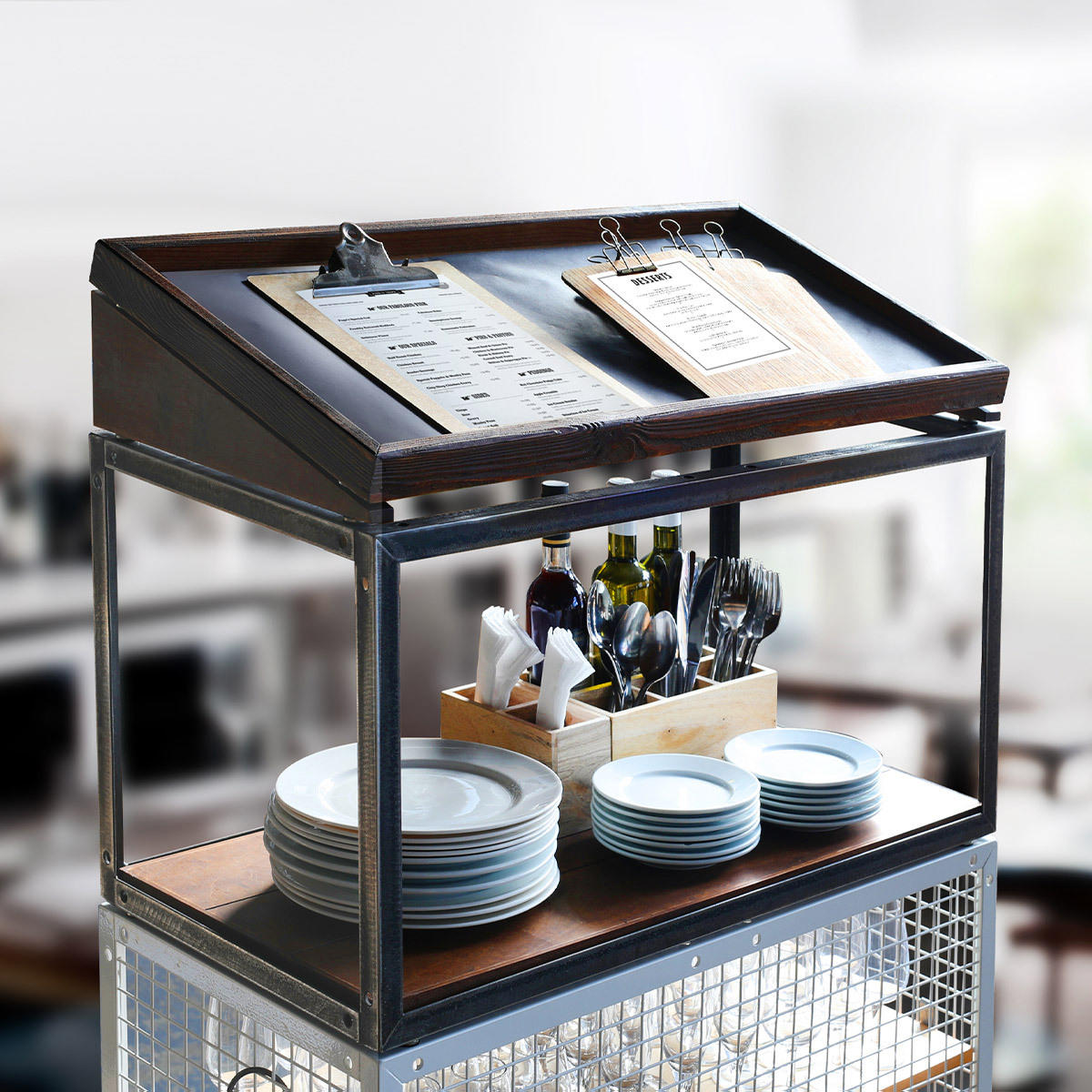 BRIX dark wood angled top bracket (set 2) featuring a heavy-duty modular geometric profile layout.