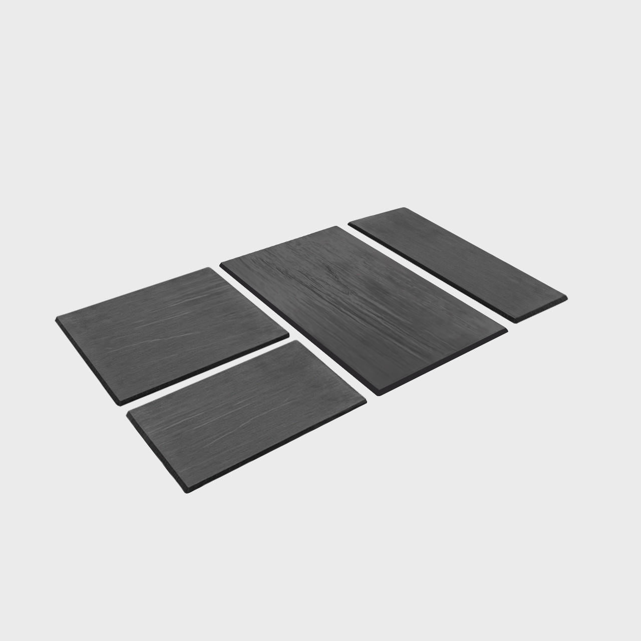 Slate effect melamine gastronorm serving board crafted from durable hardwood with natural grain detail.