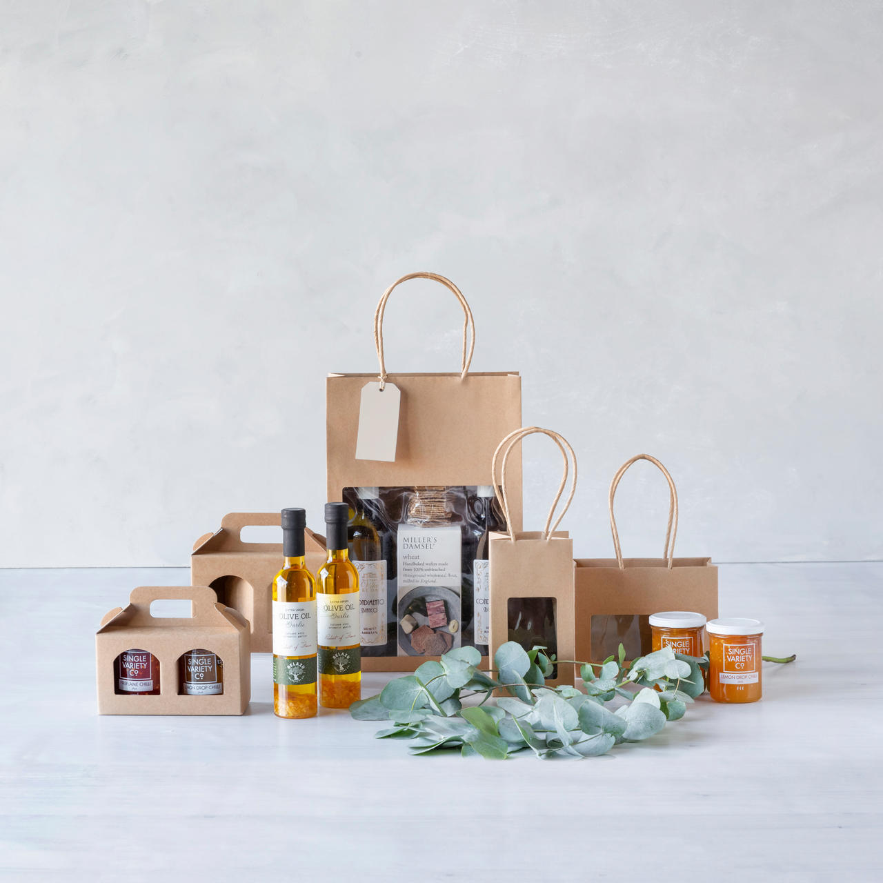 Jar kraft bag with large window.