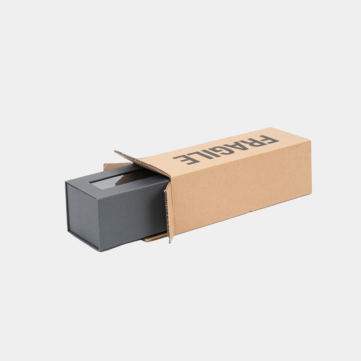 1 bottle charcoal magnetic folding gift box from high-density rigid paperboard.