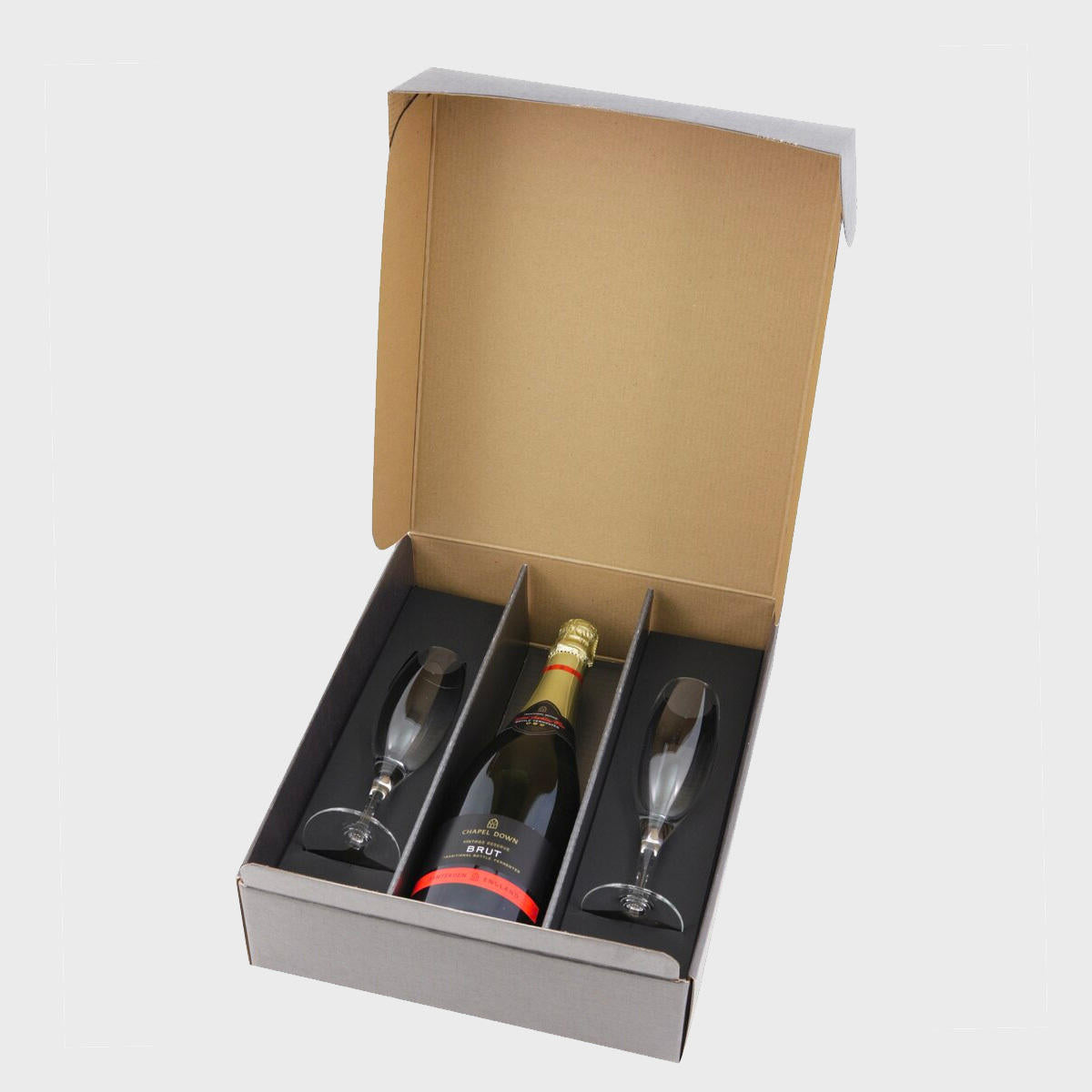 Card insert for princesa champagne flute.