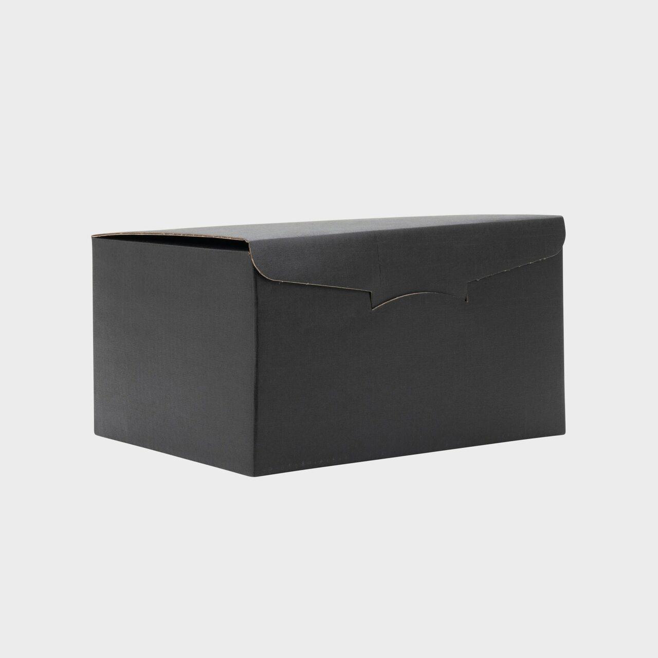 Stacked 6 bottle gift hamper box from high-density rigid paperboard.