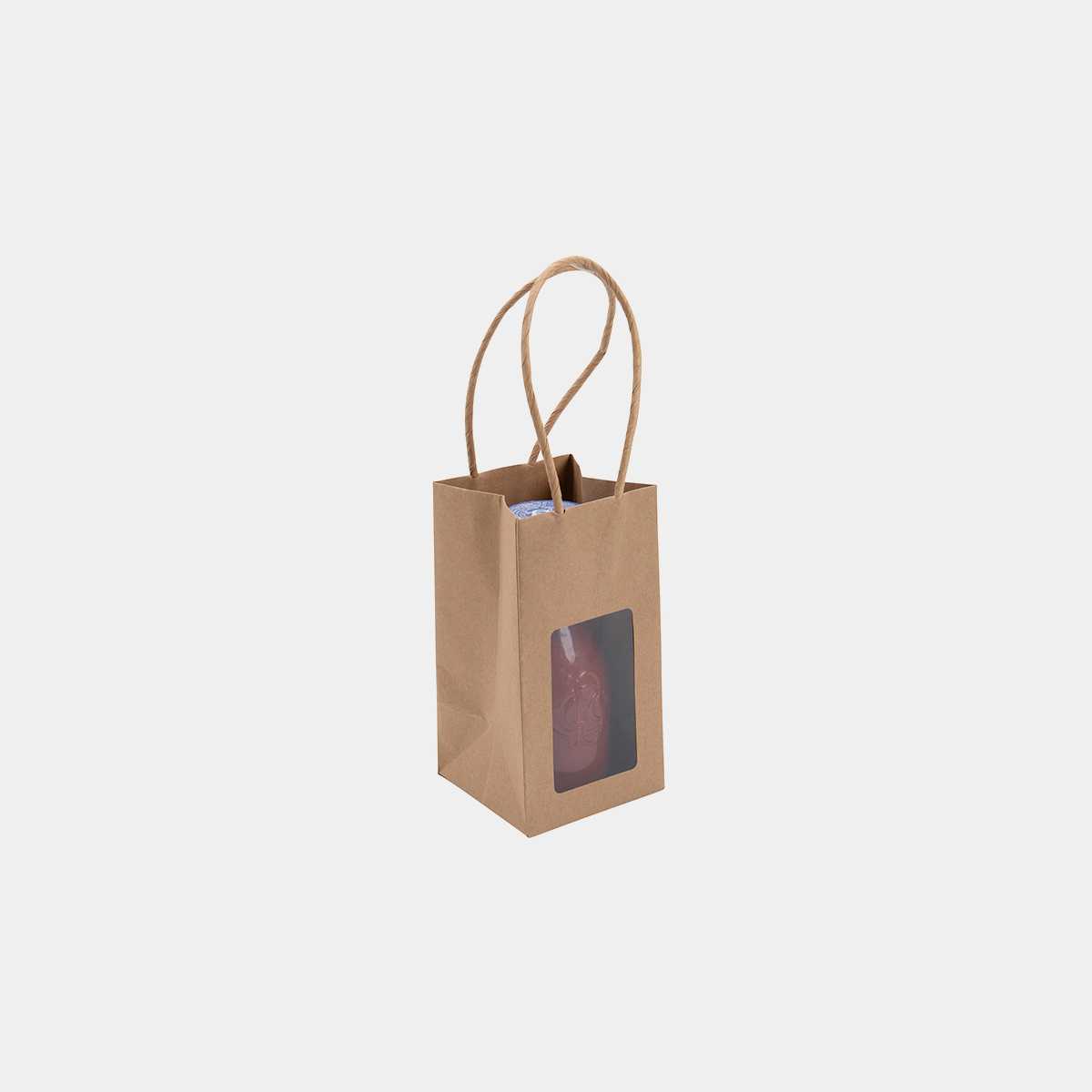 Jar kraft bag with window.