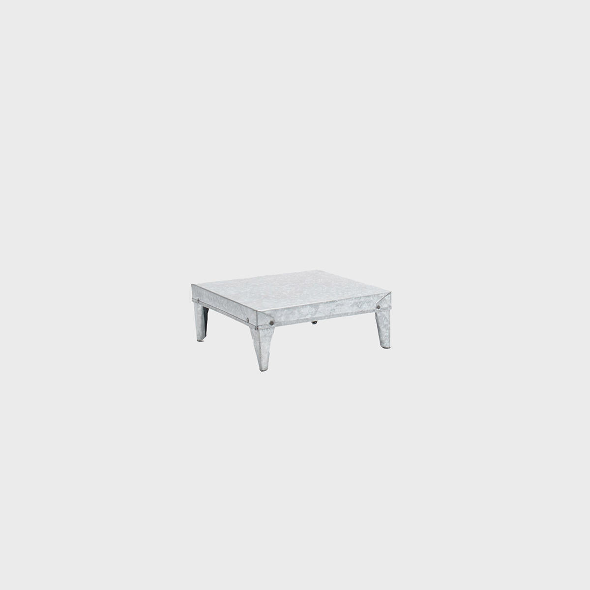 Galvanised metal riser designed to add functional height and dimension.