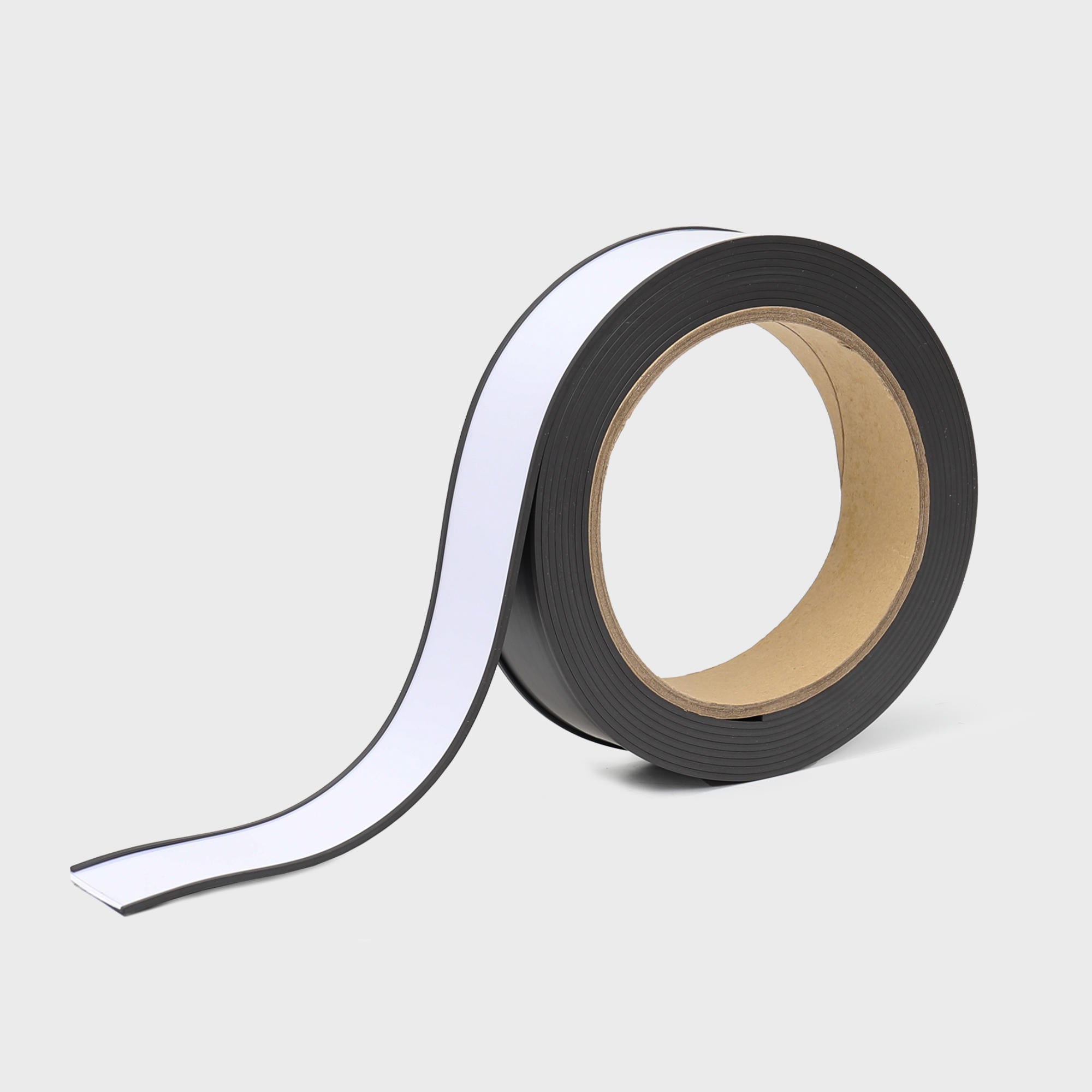Magnetic shelf signage 5m roll with a clean surface for visible retail messaging.