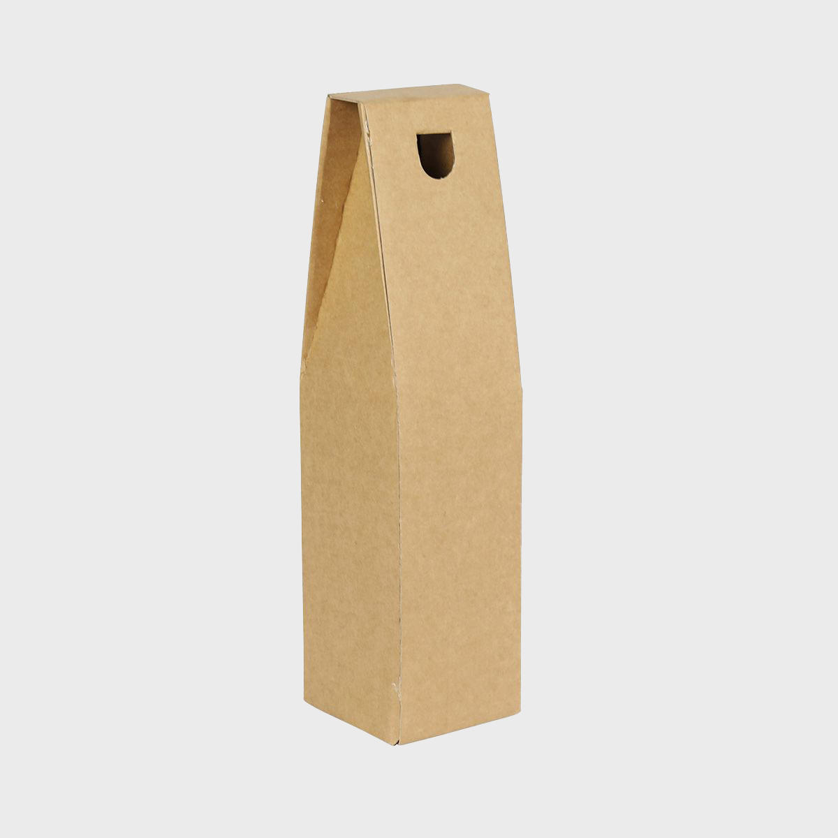 1 Bottle gift box from high-density rigid paperboard in gold.
