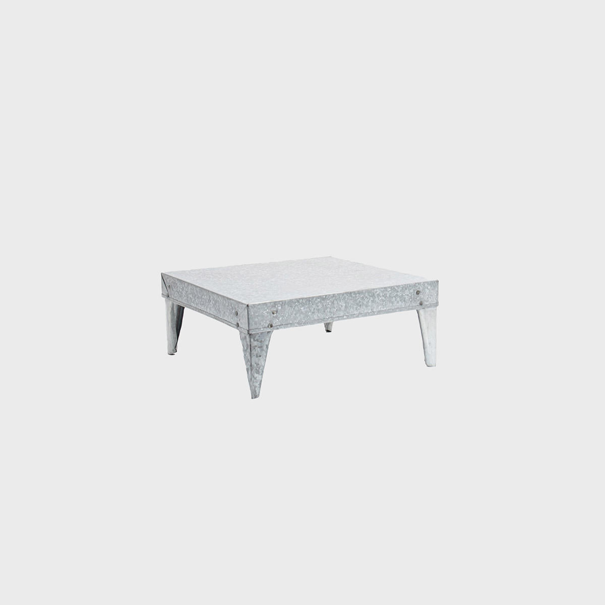 Galvanised metal riser designed to add functional height and dimension.