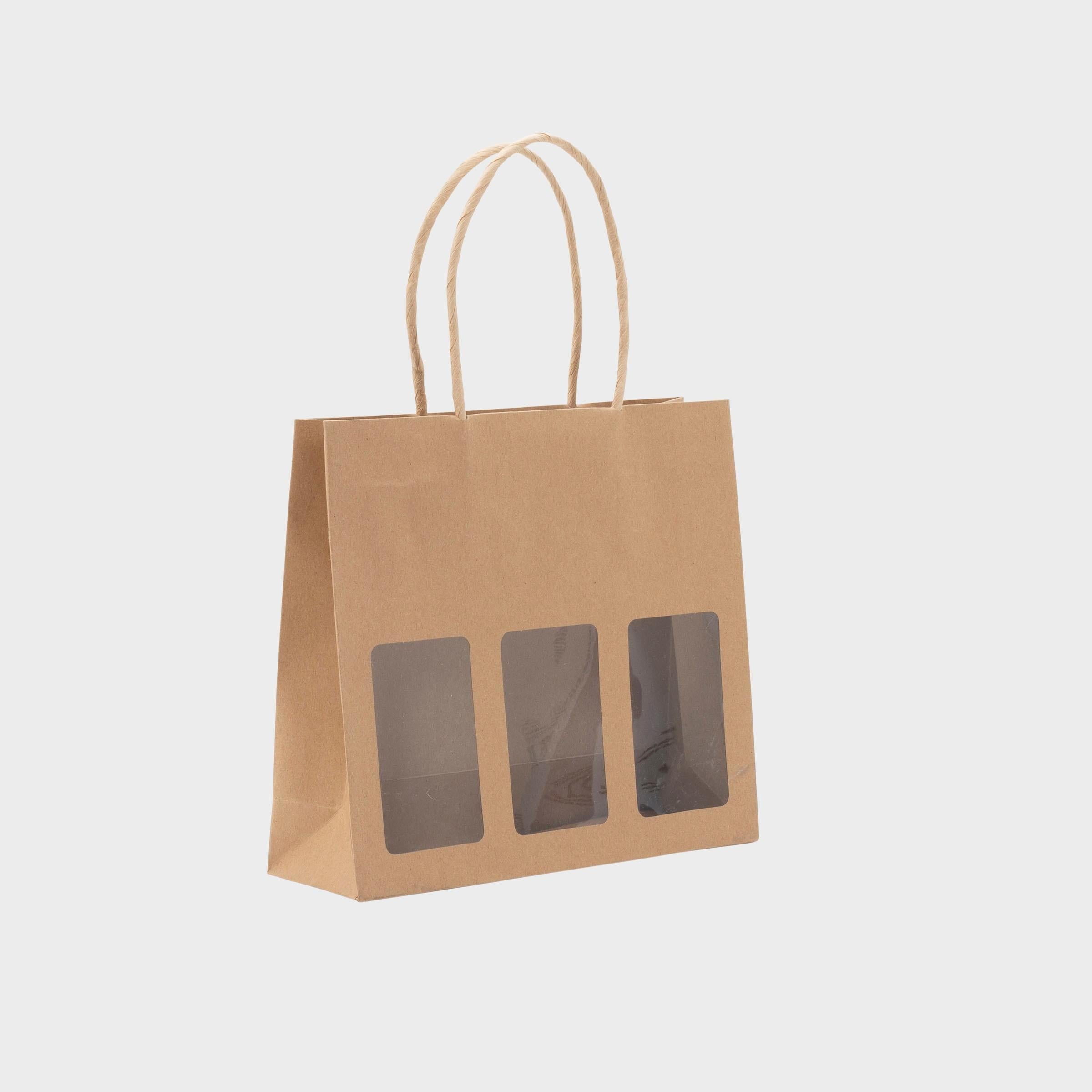 Jar kraft bag with window.