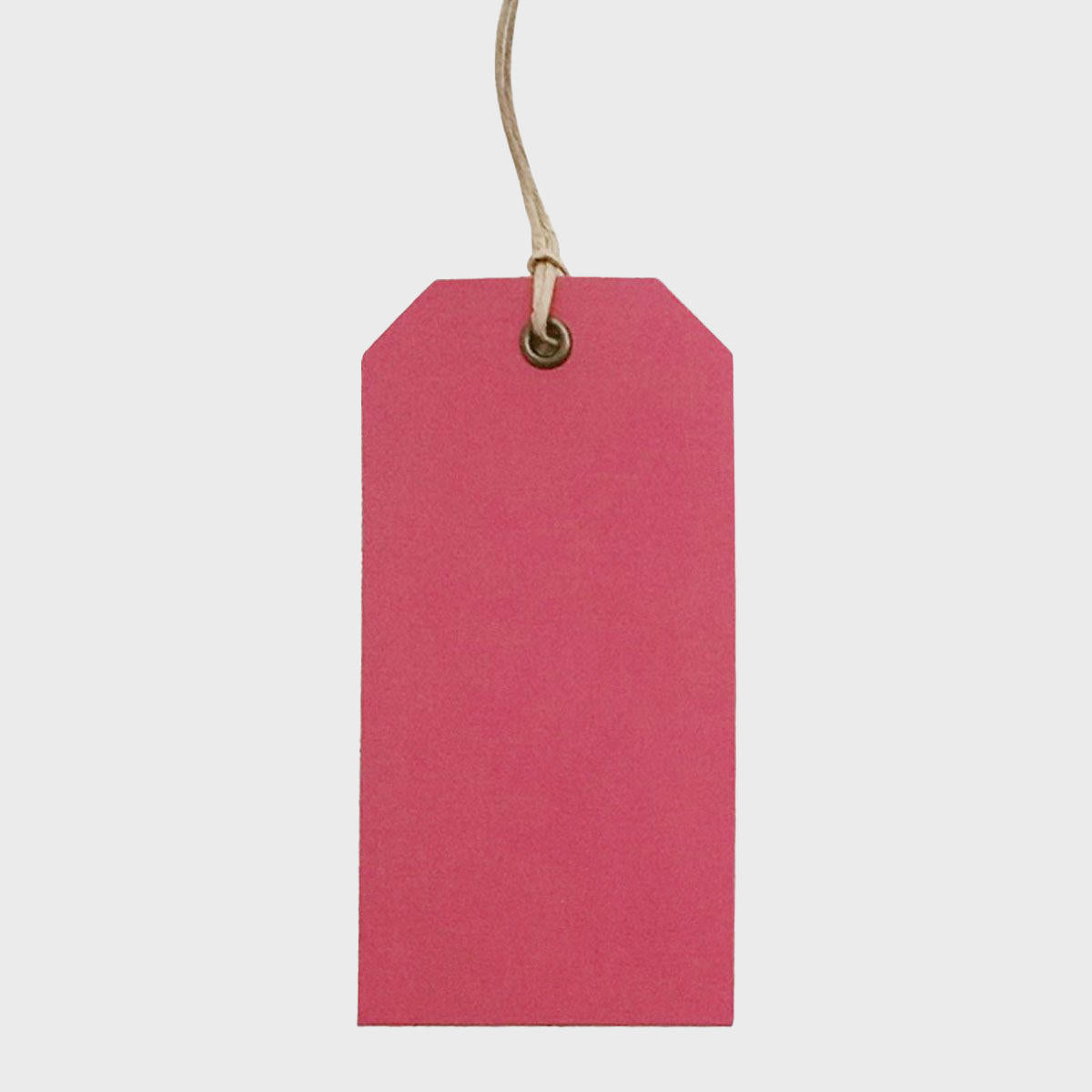 Card gift tag with paper string.