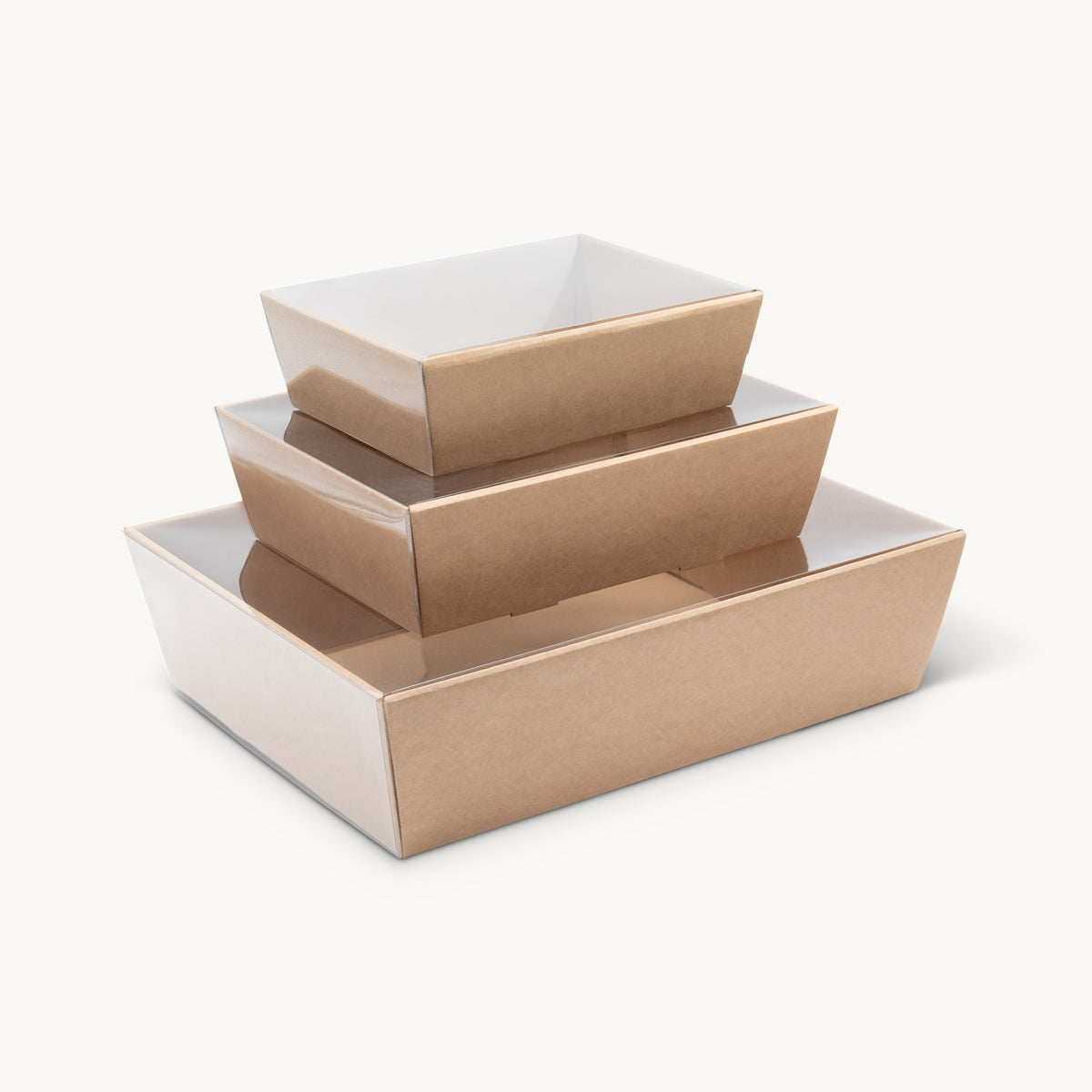 Medium card gift tray with structured, low-profile walls and open-top design.