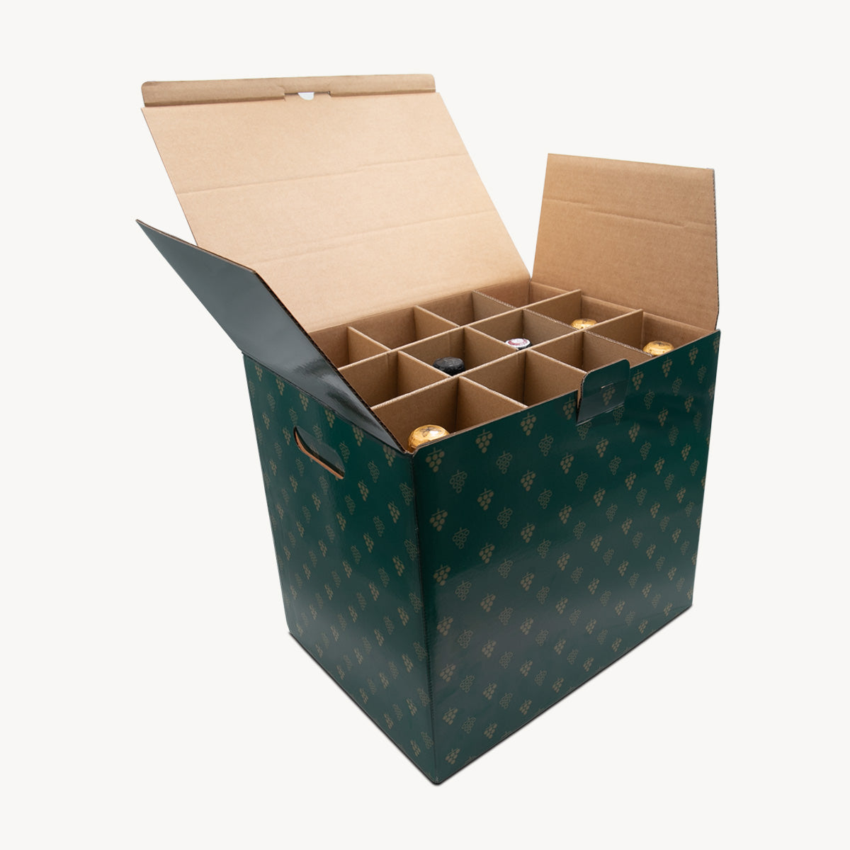 12 bottle grapes print gift box