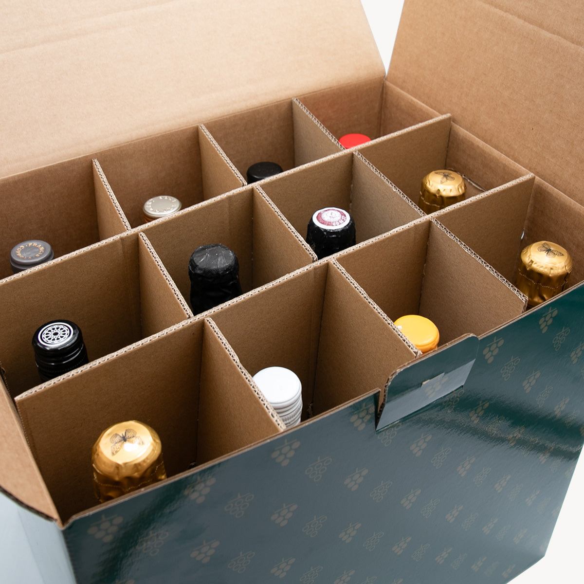 12 bottle grapes print gift box