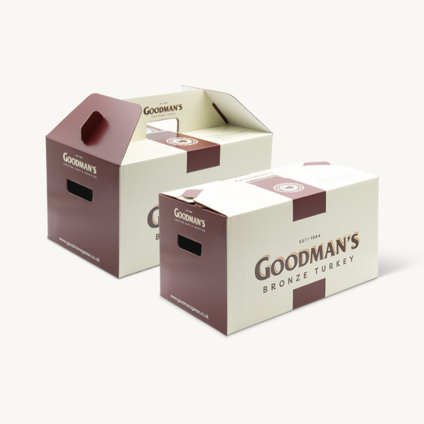 Branded turkey boxes.