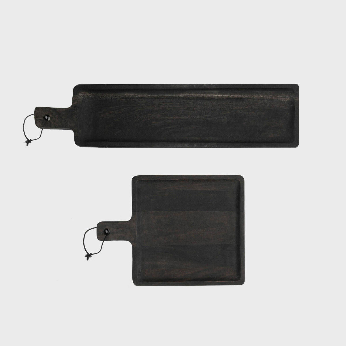 Ravensbourne Wooden Scooped Serving Board - Black (pk 1)  BLKSCOOP