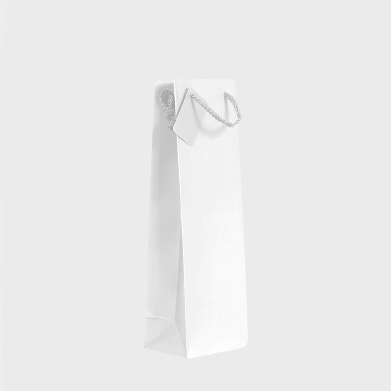 1 Bottle Plain Paper Gift Bag (pk 12)  BPWH1