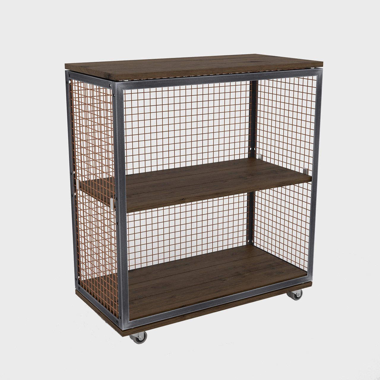 BRIX Dark Oak Low Shelving pk 1