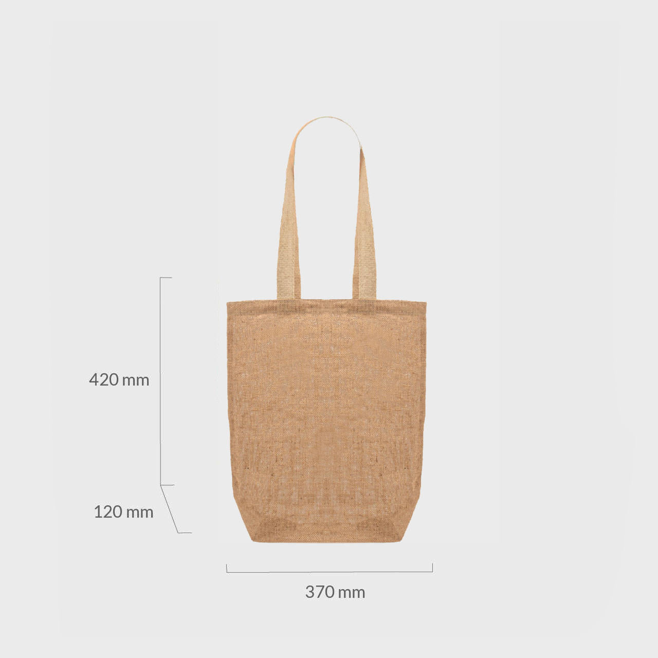 Medium Natural Unlined Jute Bag with Base Gusset pk 25 J1BGNA