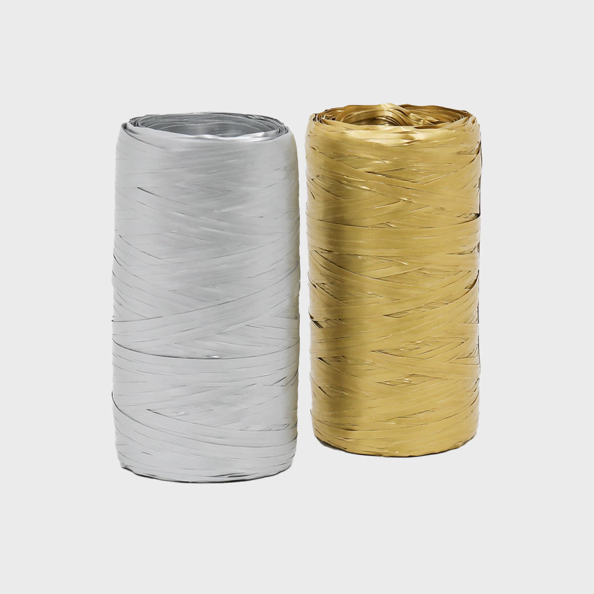 Metallic Raffia Ribbon Roll - 200M  METRAF