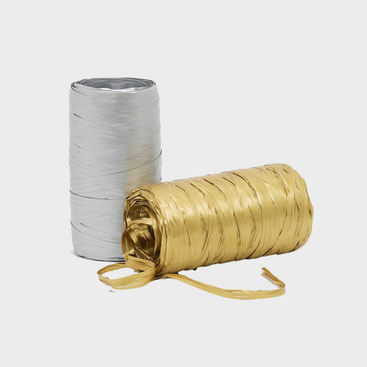 Metallic Synthetic Raffia Ribbon Roll - 200M  METRAF