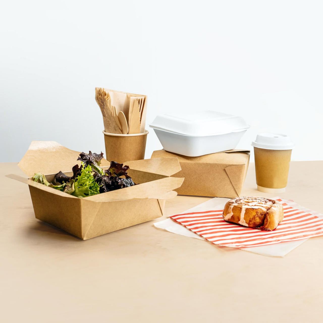 No Leak Kraft Takeaway Box  PAR-KTA