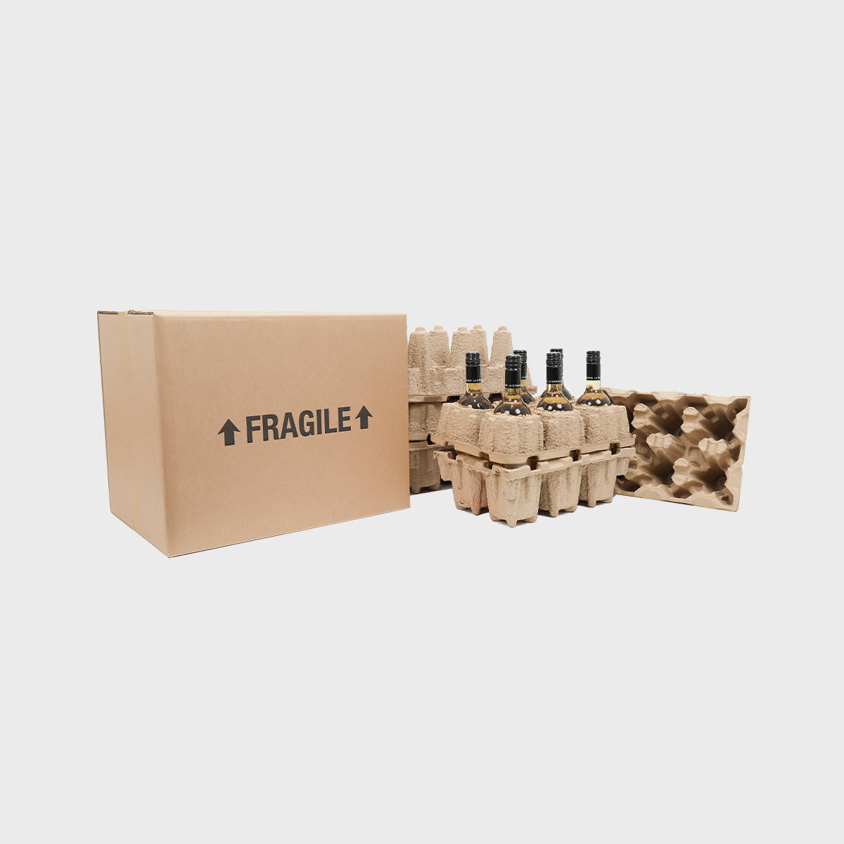 12 Bottle Pulpsafe Shipping Box (pk 6)  PU12