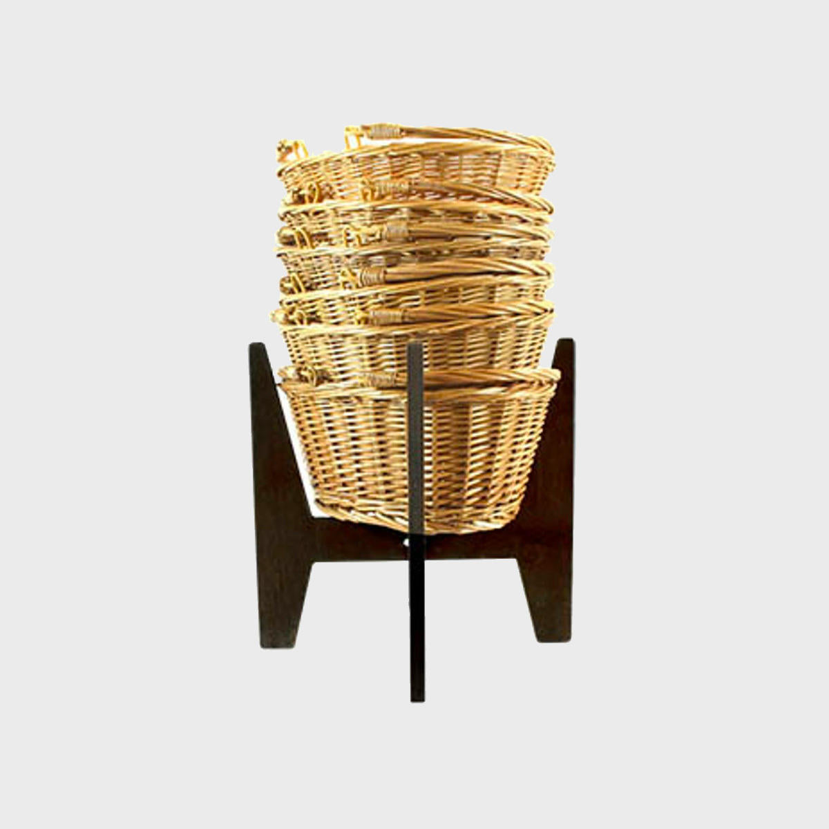 6 Wicker Shopping Basket With Stand pk 1 R16SW6