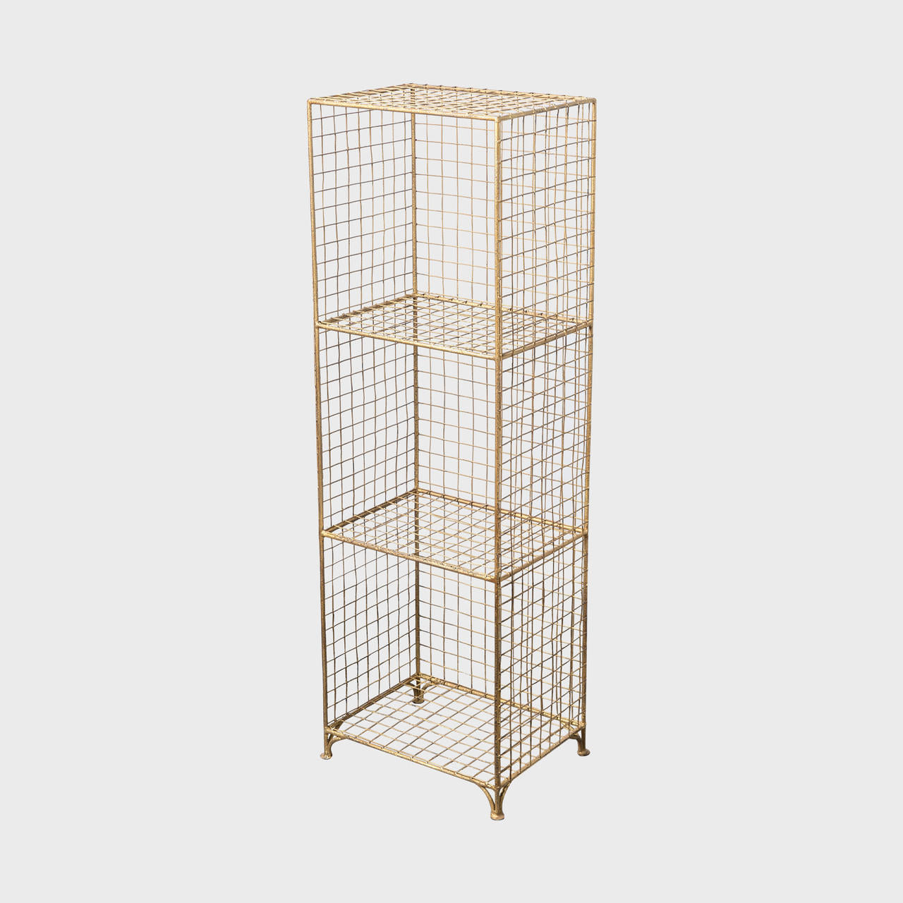 Matt Brass Wire Shelving Unit  R24BW