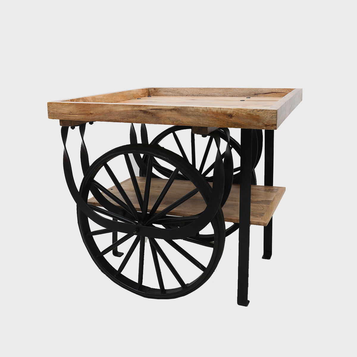 Small Wooden Market Cart Table (pk 1)  RD/MWC