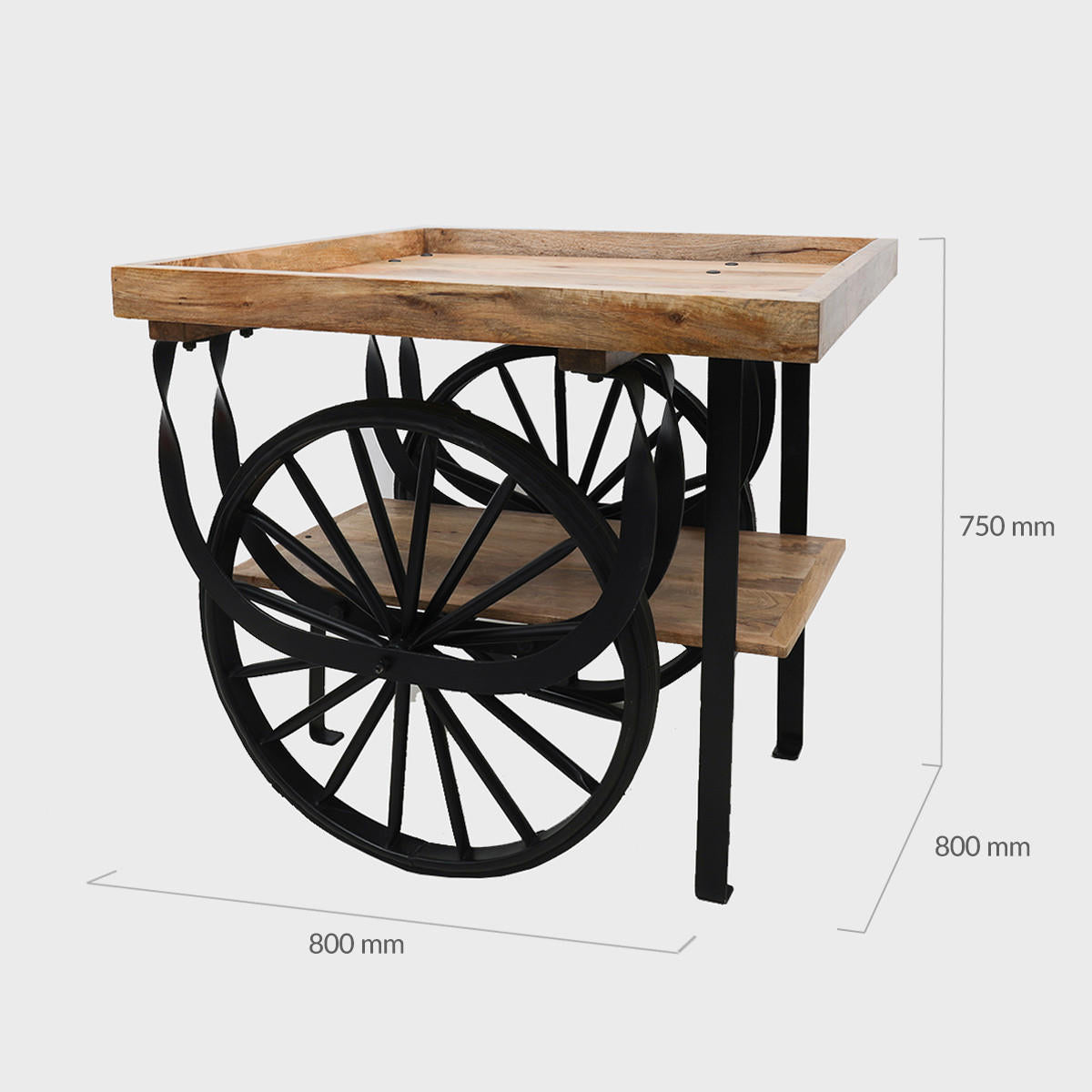 Wooden Market Cart & Table Display Set  RD/WTC