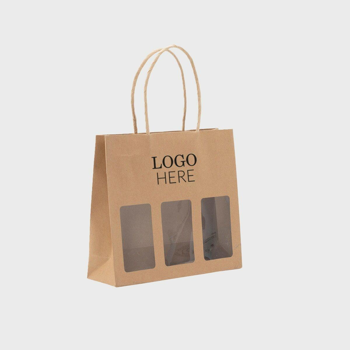 Recyclable Kraft Jar Bag with Window pk 20