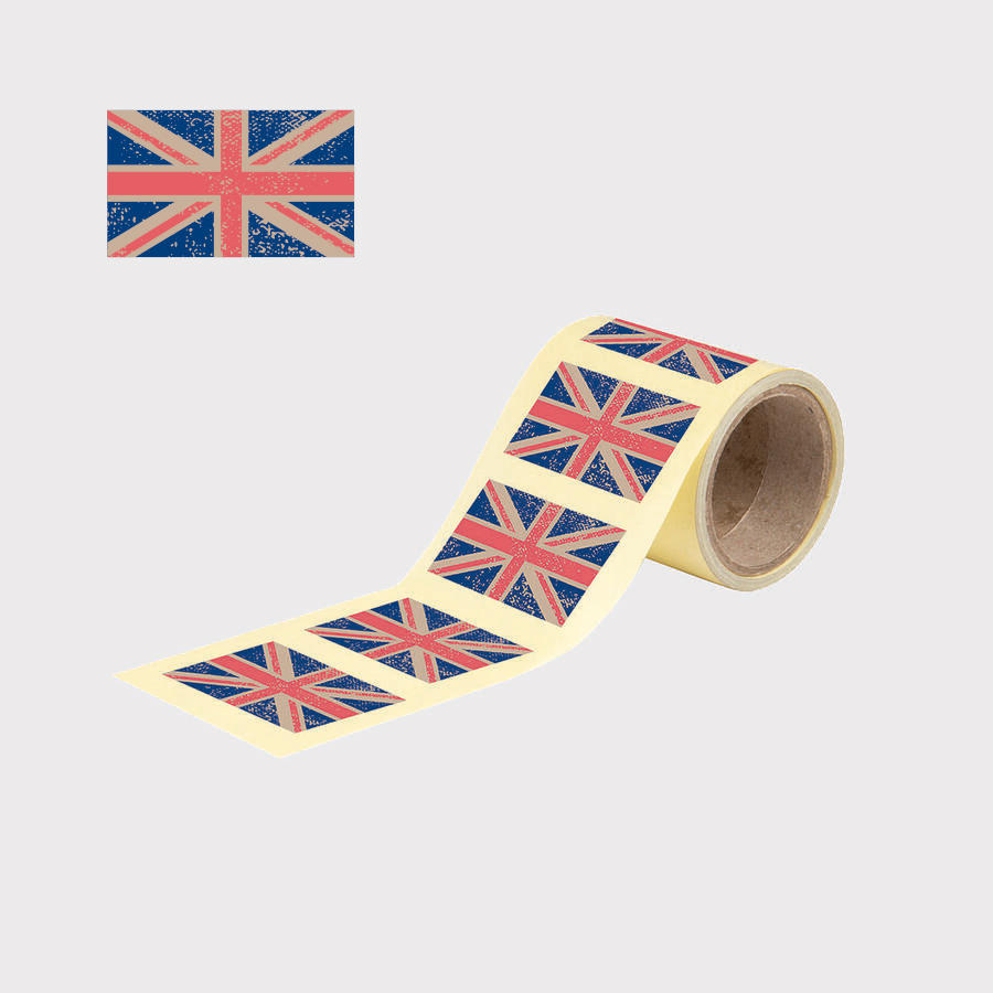 66mm Union Jack Sticker roll/100 ST44