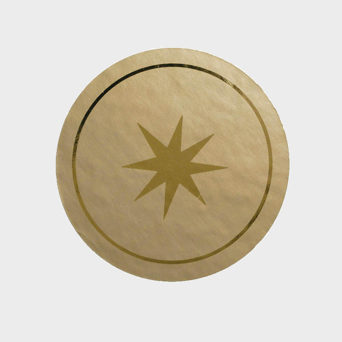 48mm Gold Sealing Sticker with Gold Foil Star Design roll/100 STG